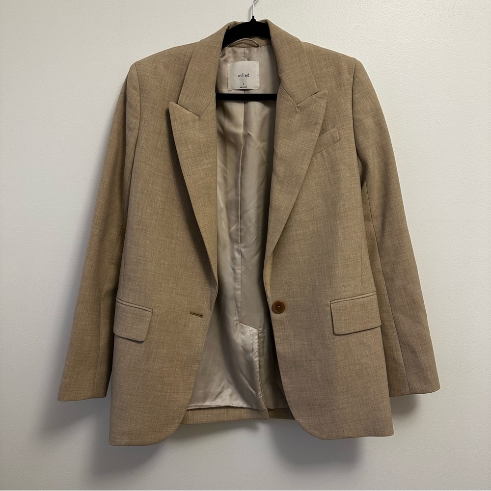 Aritzia Wilfred Flores Relaxed Oversized Single Breasted Blazer Size S